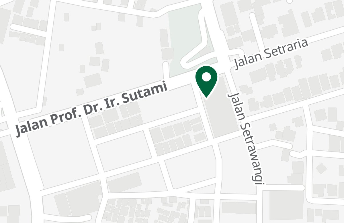 Map: Cultiva's office at Setra Sari Plaza II Blok B No. 11, Sukagalih, Bandung